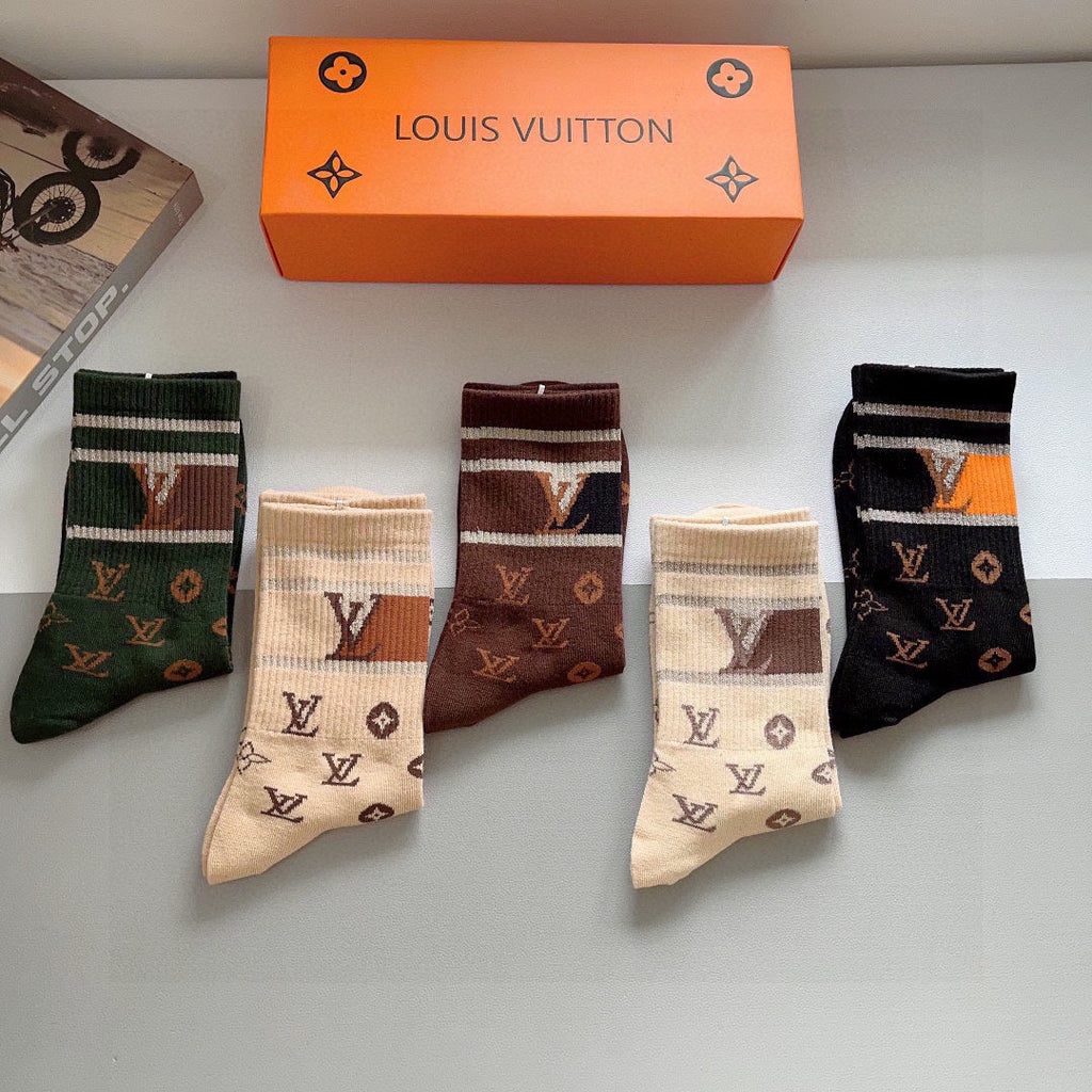 LOUIS VUITTON CREW SOCKS 412651 (1 BOX)