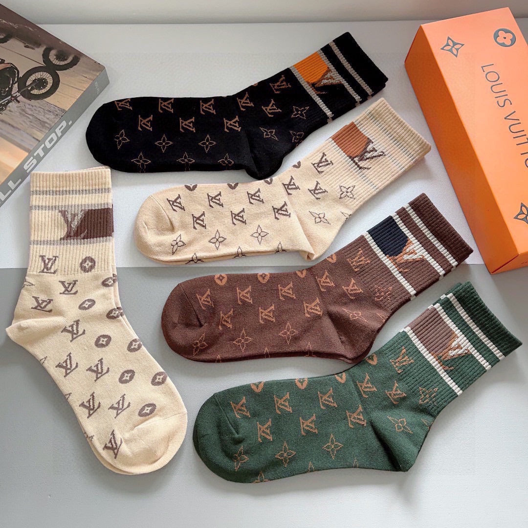 LOUIS VUITTON CREW SOCKS 412651 (1 BOX)
