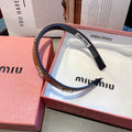 HEAD BAND IN BURNT ORANGE LAMBSKIN AND RESIN 417296