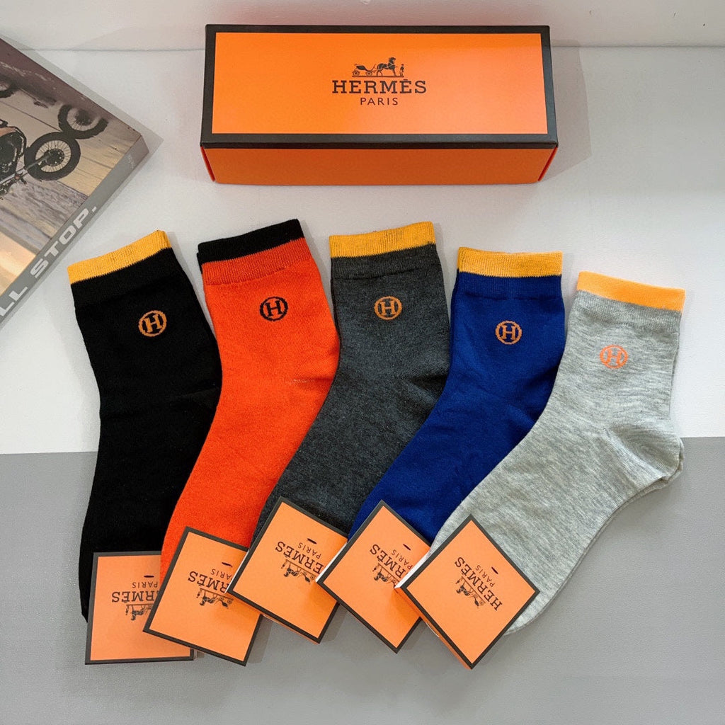 HERMES LOW-CUT SOCKS 417498 (1 BOX)