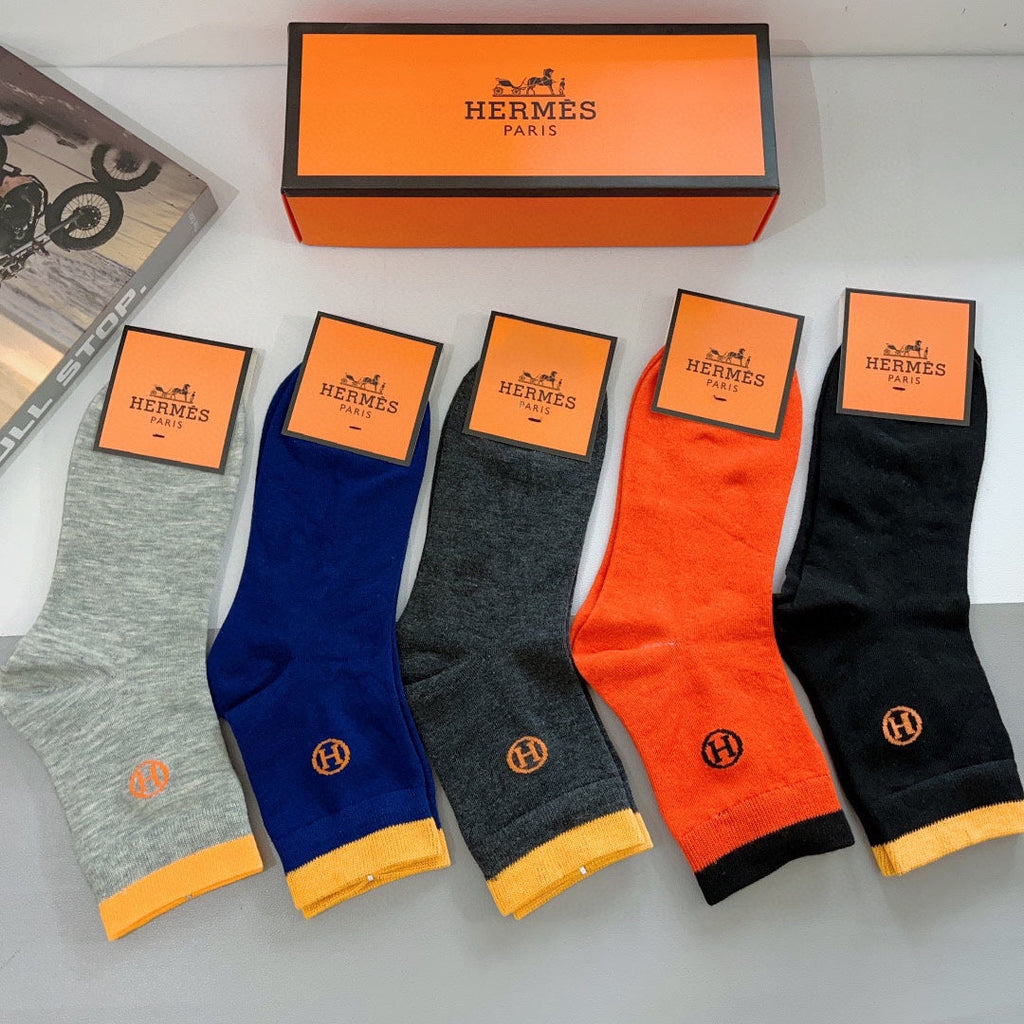 HERMES LOW-CUT SOCKS 417498 (1 BOX)
