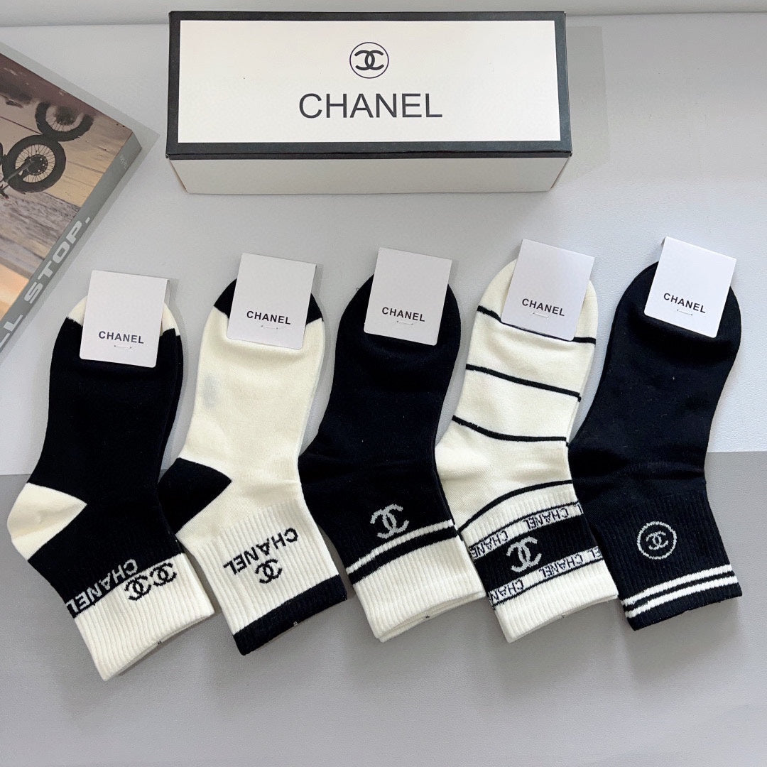 CHANEL LOW-CUT SOCKS 417503 ( 1 BOX )