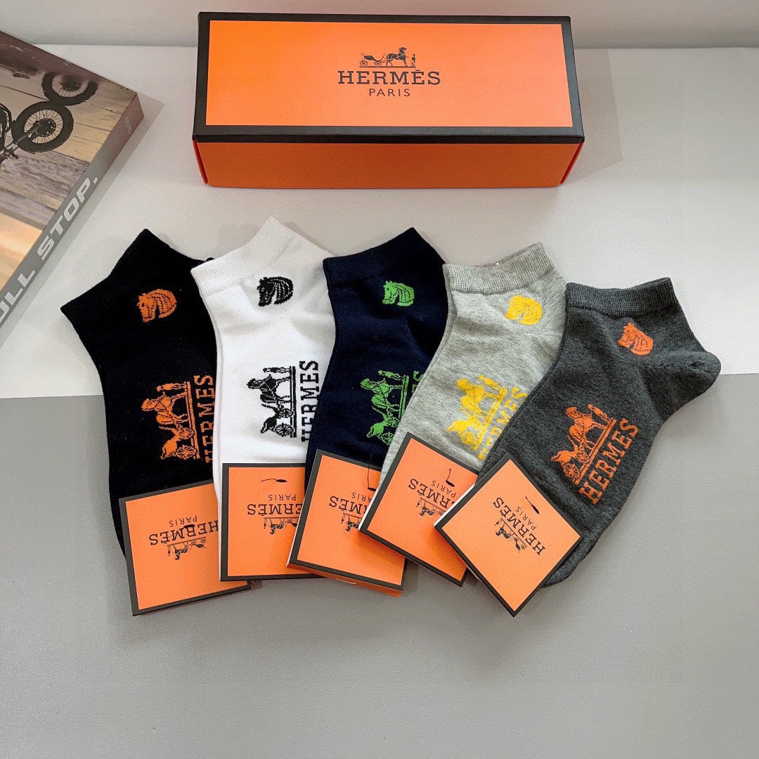 HERMES ANKLE SOCKS 417516 (1 BOX)