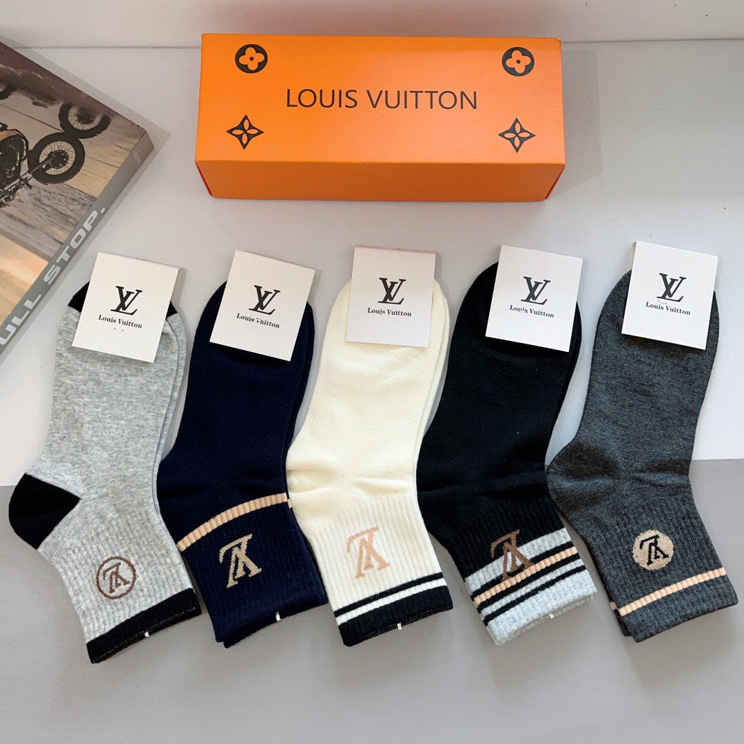 LOUIS VUITTON CREW SOCKS 419071 (1 BOX)