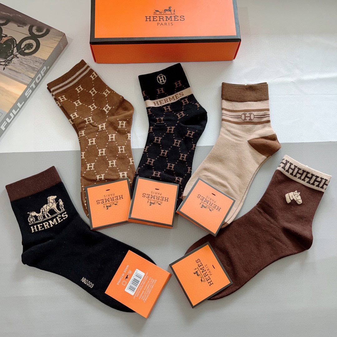 HERMES LOW-CUT SOCKS 423771 (1 BOX)