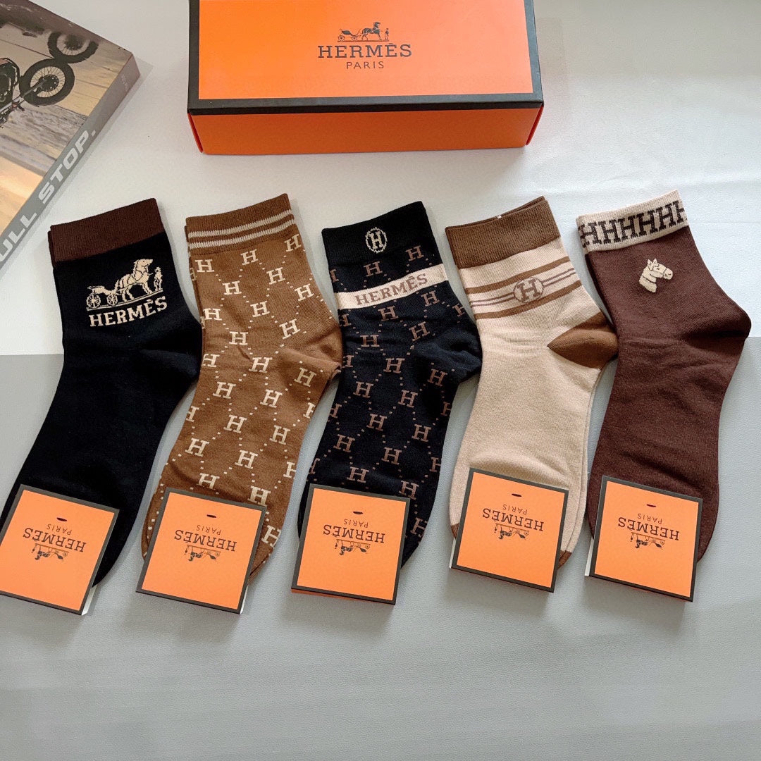 HERMES LOW-CUT SOCKS 423771 (1 BOX)