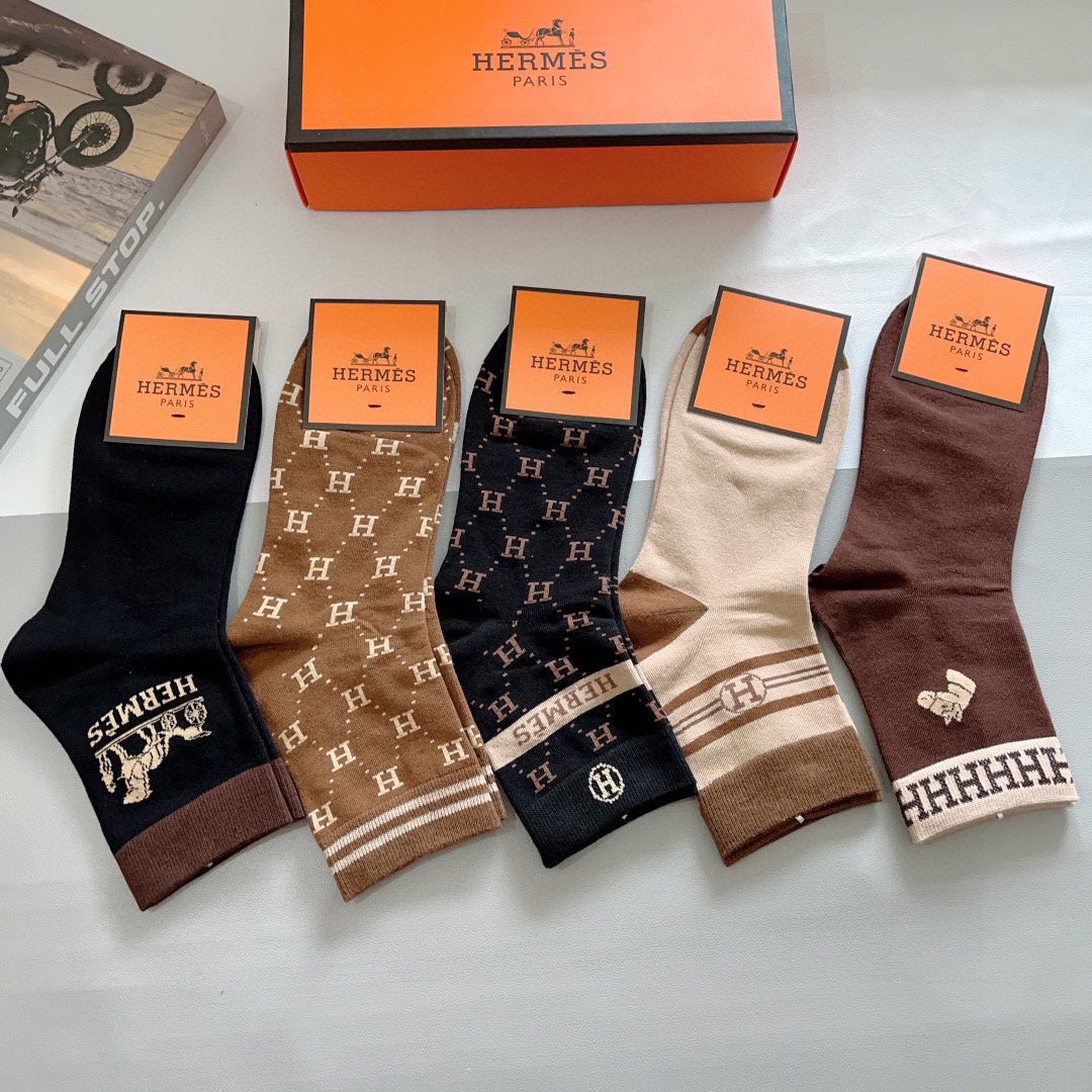 HERMES LOW-CUT SOCKS 423771 (1 BOX)