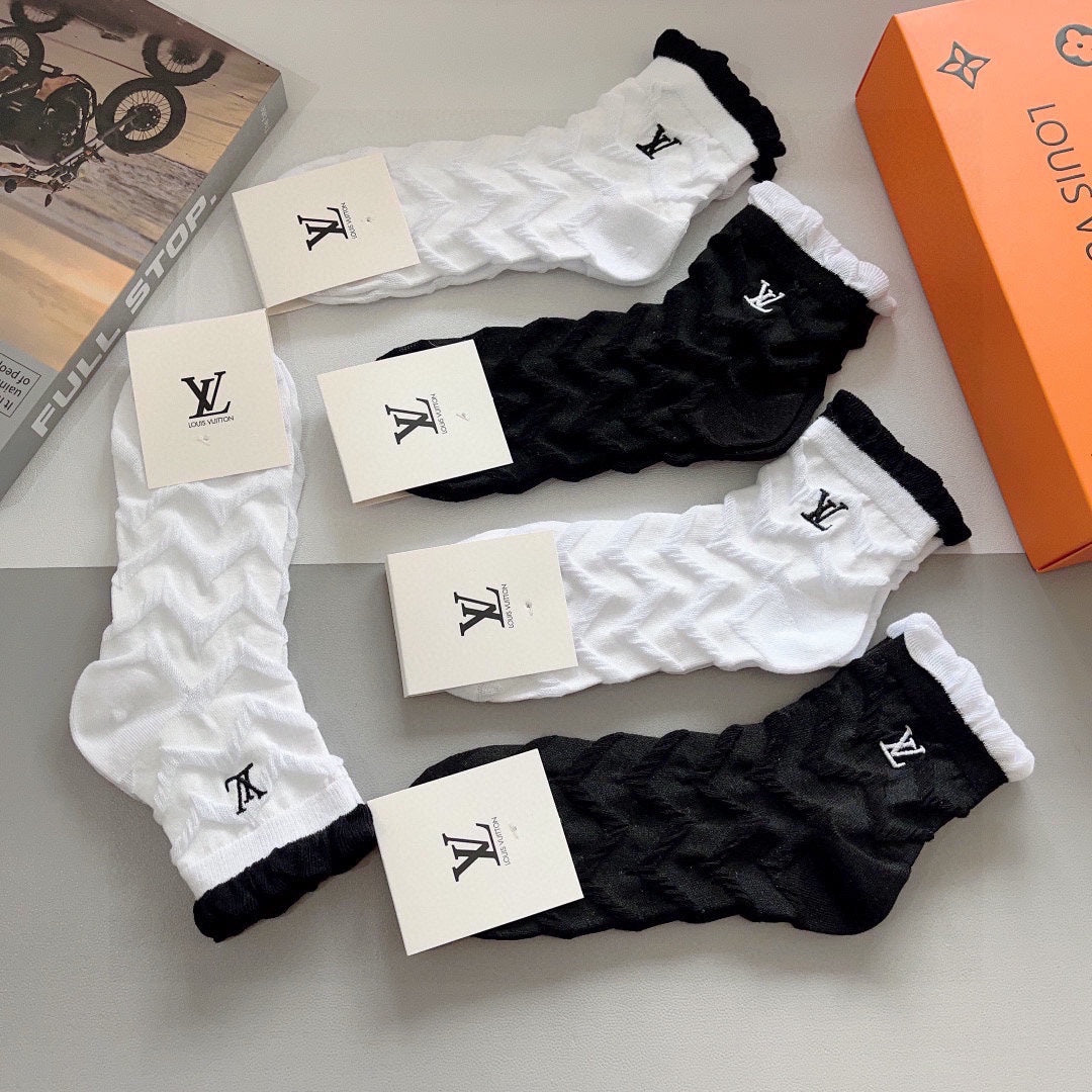 LOUIS VUITTON LOW-CUT SOCKS 425637 (1 BOX)