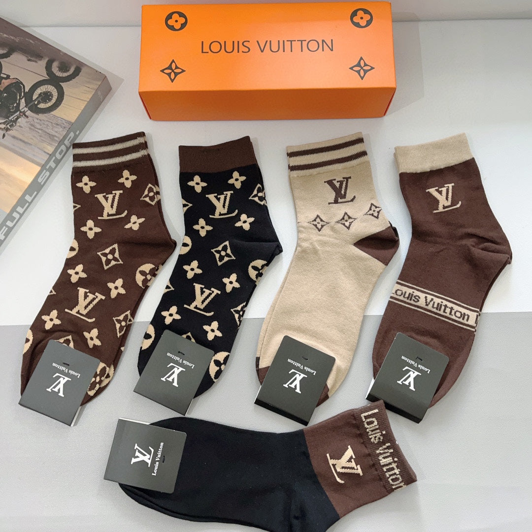 LOUIS VUITTON LOW-CUT SOCKS 425642 (1 BOX)