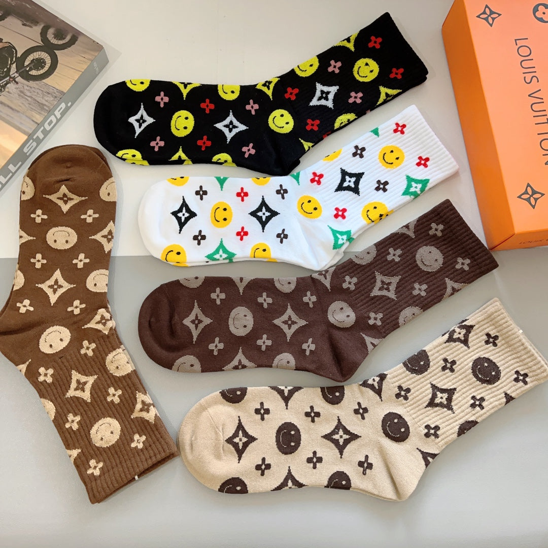 LOUIS VUITTON CREW SOCKS 427649 (1 BOX)