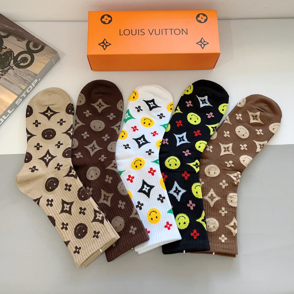 LOUIS VUITTON CREW SOCKS 427649 (1 BOX)