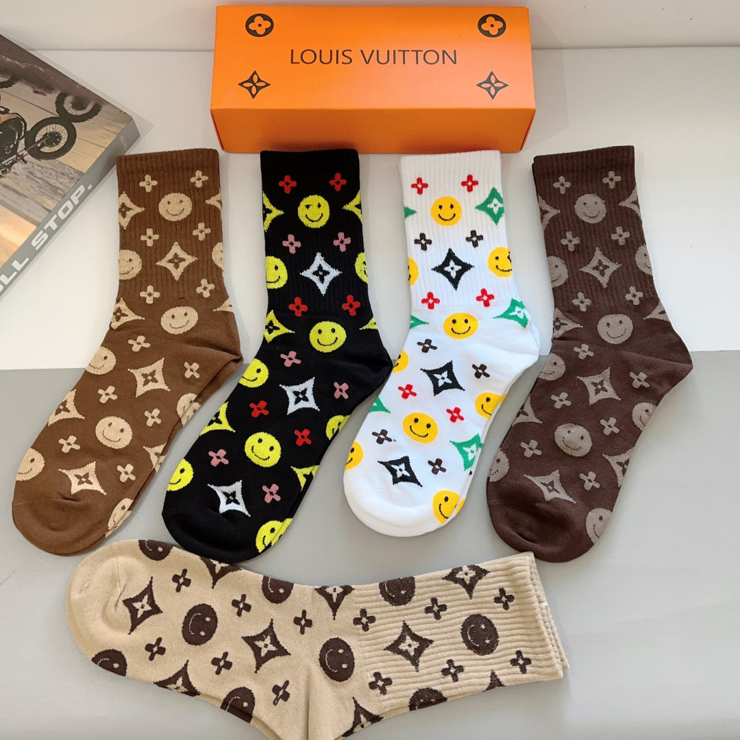 LOUIS VUITTON CREW SOCKS 427649 (1 BOX)
