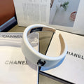 CHANEL WHITE LAMBSKIN HAIRBAND 432766