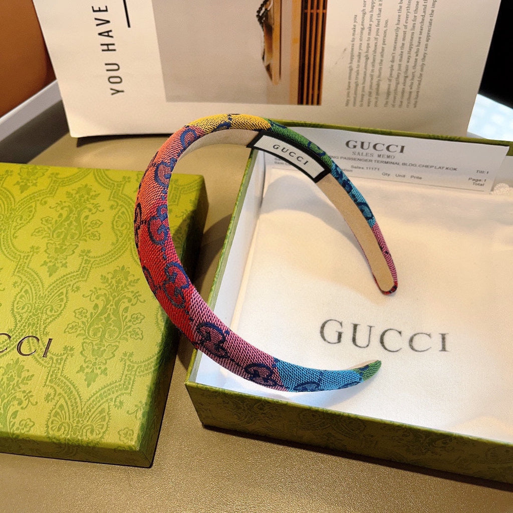 GUCCI HEADBAND IN COLORFUL CANVAS 432789