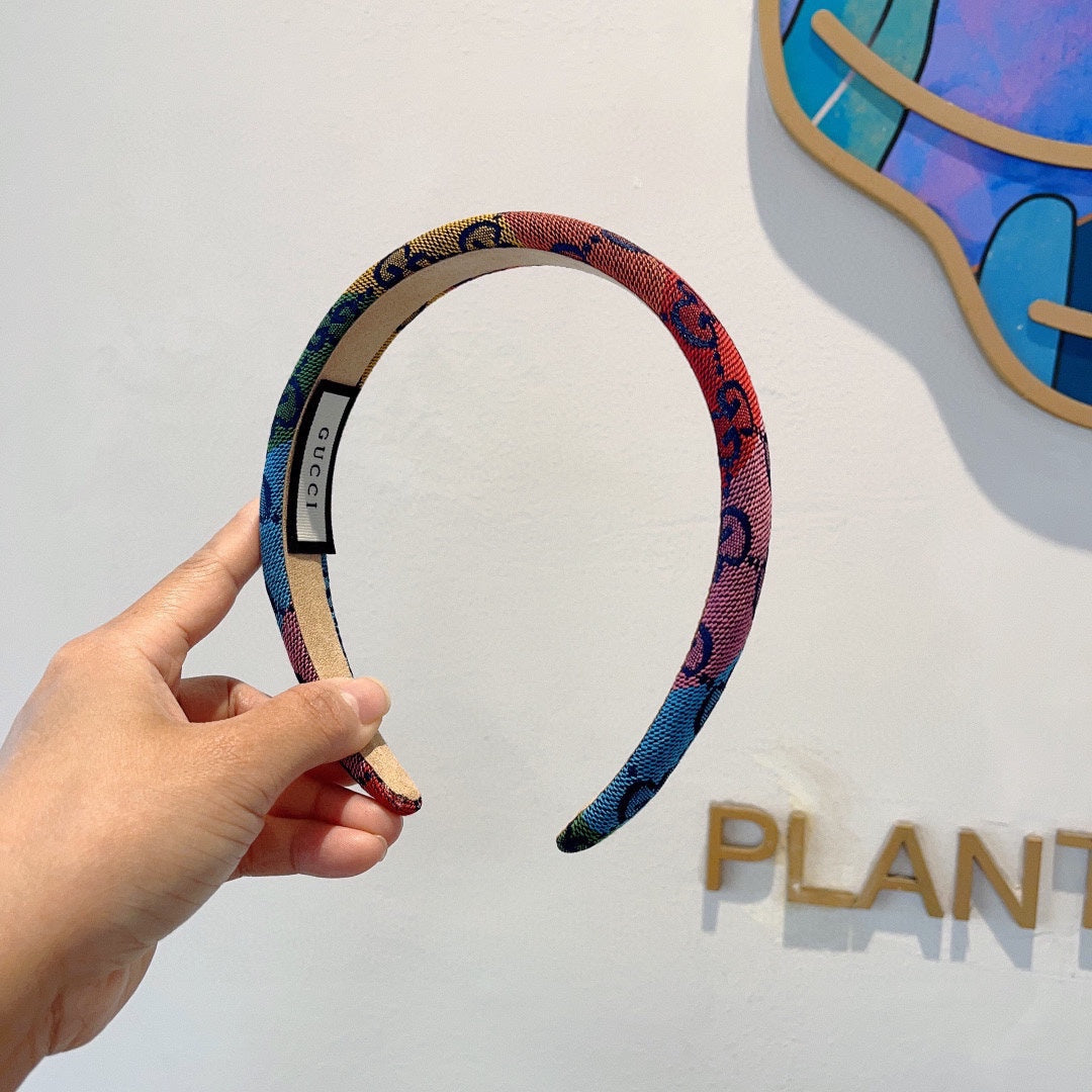 GUCCI HEADBAND IN COLORFUL CANVAS 432789