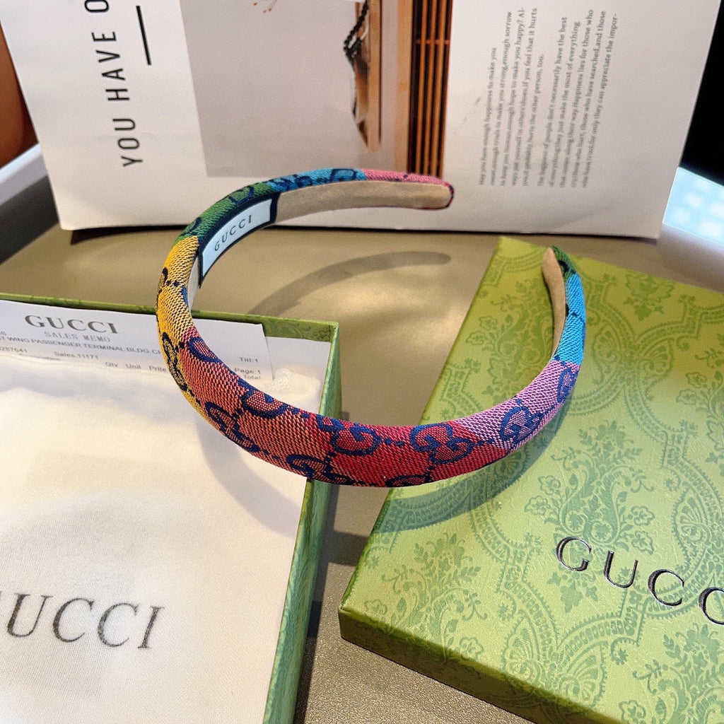 GUCCI HEADBAND IN COLORFUL CANVAS 432789