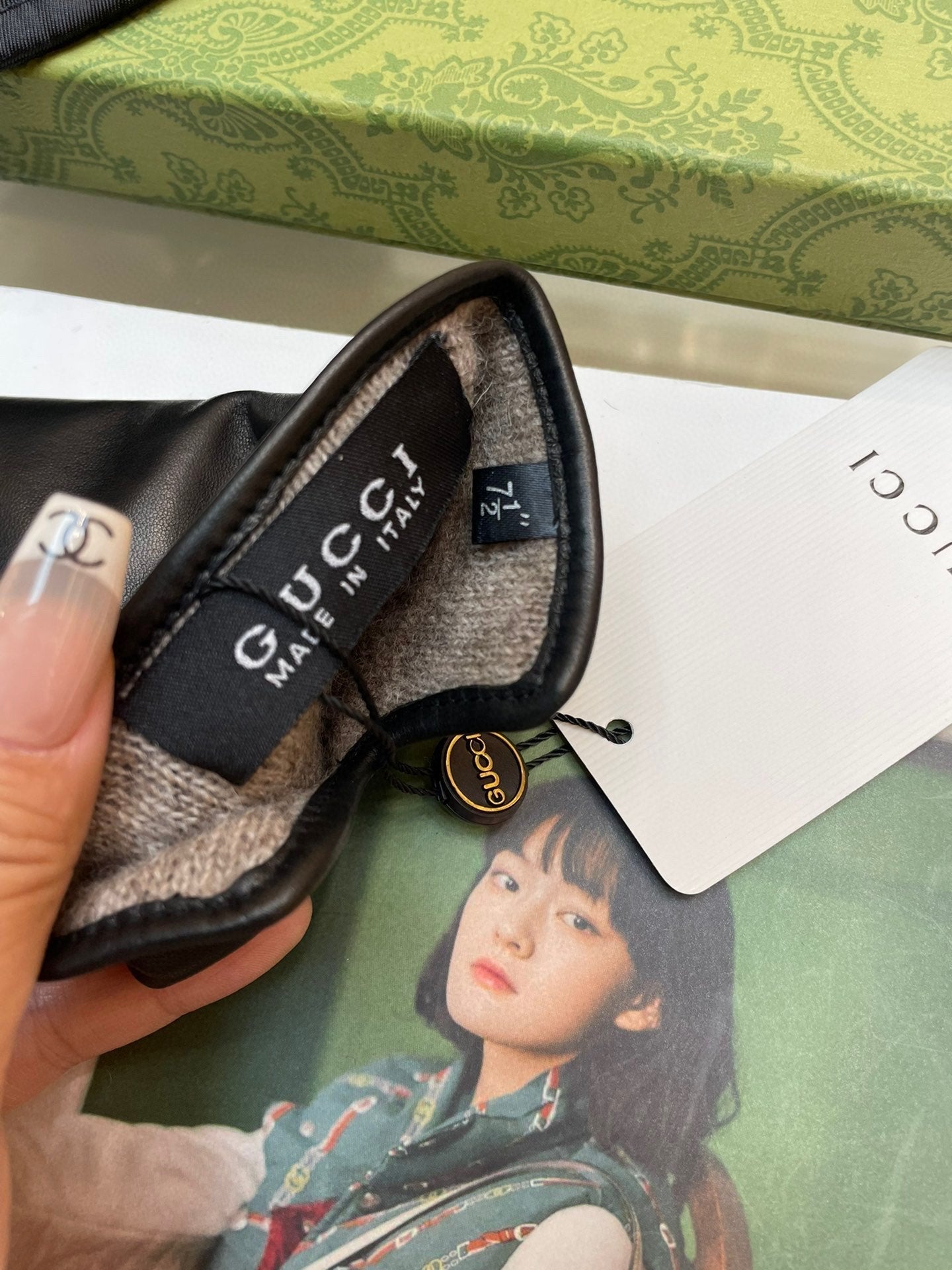 GUCCI GLOVES IN BLACK SHEEPSKIN WITH CASHMERE LINING 432595