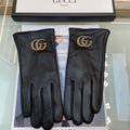 GUCCI GLOVES IN BLACK LAMBSKIN AND FLEECE LINING 465050
