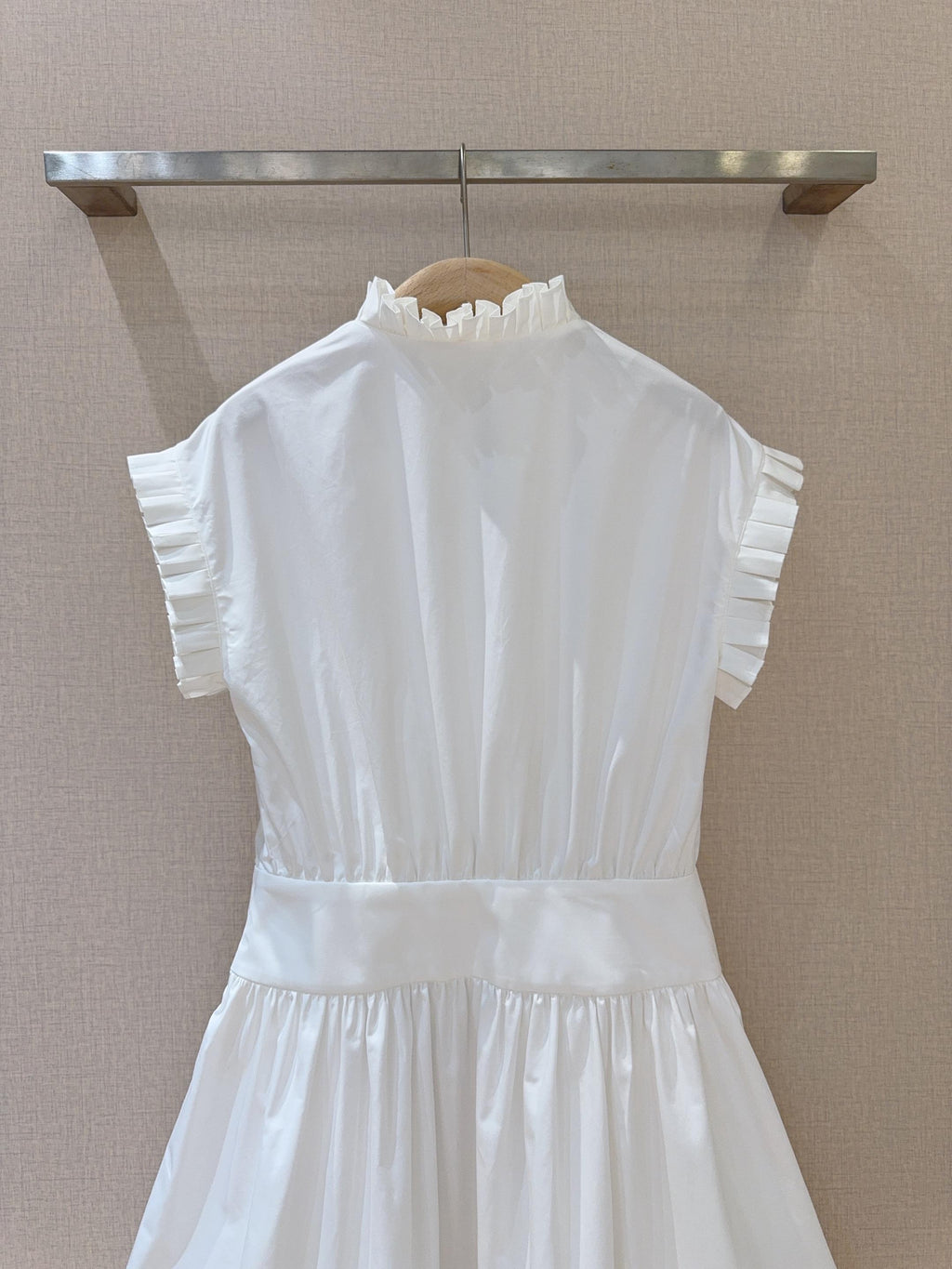 DIOR 25S SHORT PLEATED LACE SHIRT DRESS 553