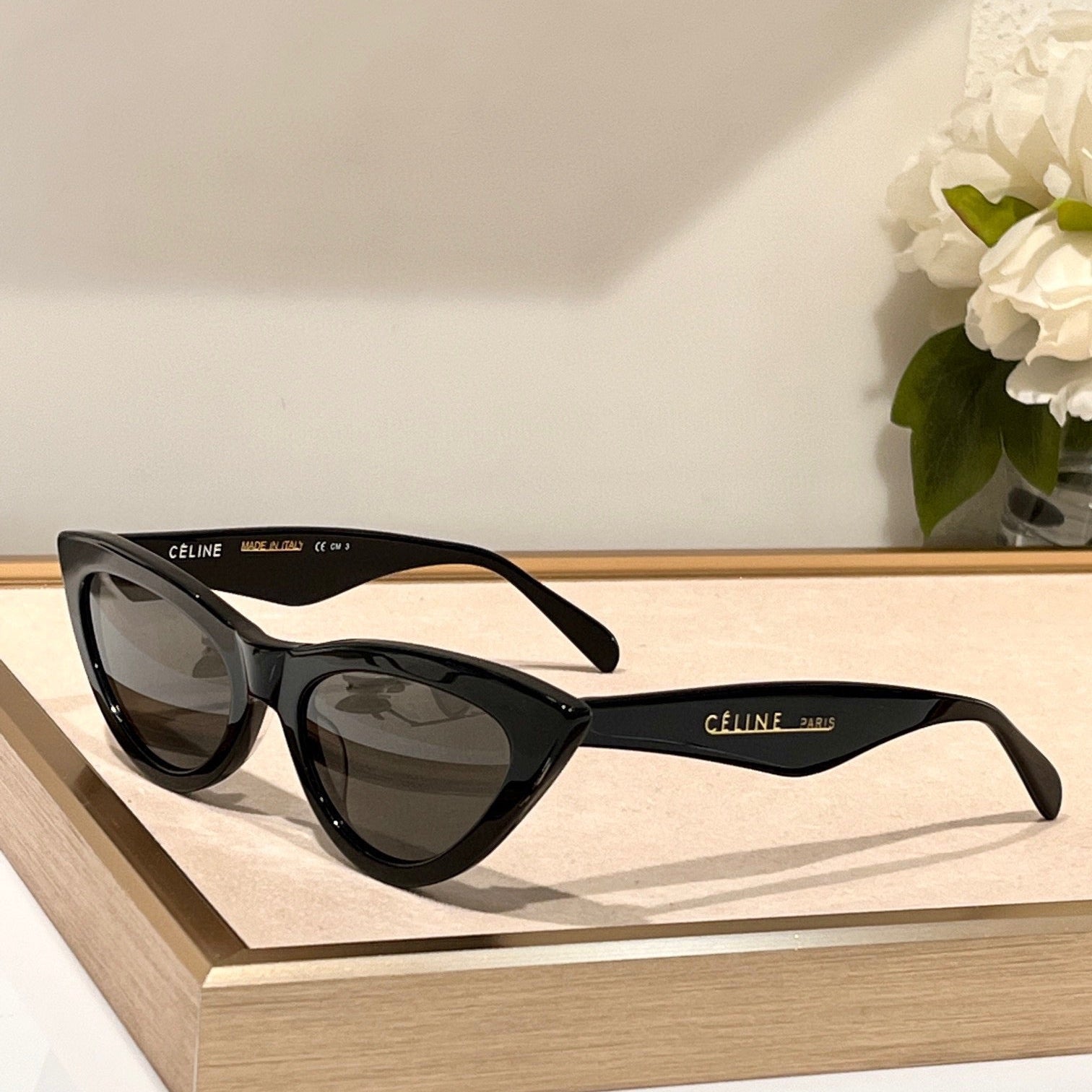 CELINE TRIOMPHE CAT EYE SUNGLASS CL40019 IN ACETATE
