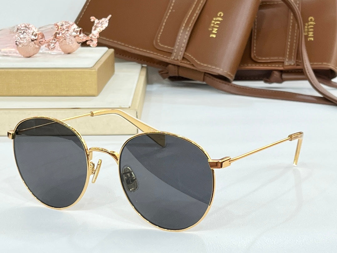 CELINE SUNGLASS CL40100 IN METAL MINERAL GLASS LENSES