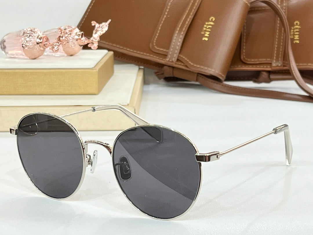 CELINE SUNGLASS CL40100 IN METAL MINERAL GLASS LENSES