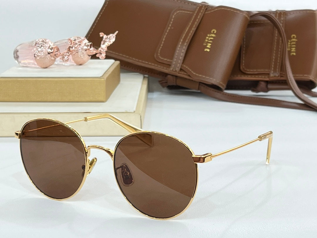 CELINE SUNGLASS CL40100 IN METAL MINERAL GLASS LENSES