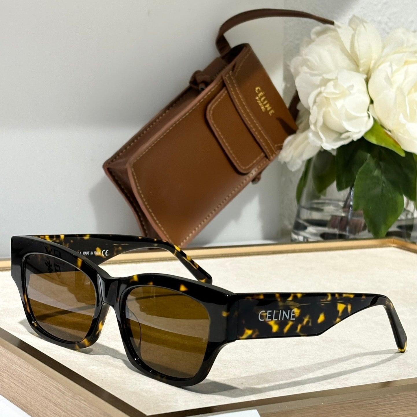 CELINE TRIOMPHE SUNGLASS CL40197 IN PINK ACETATE