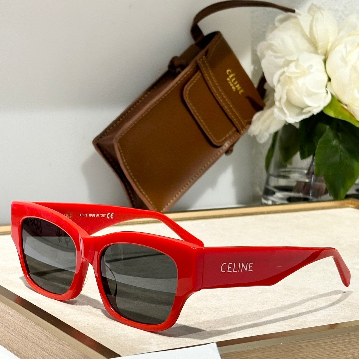 CELINE TRIOMPHE SUNGLASS CL40197 IN PINK ACETATE