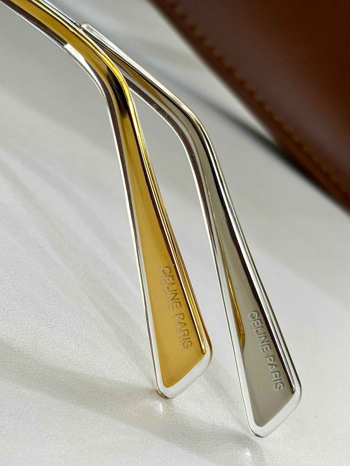 CELINE SUNGLASS CL40100 IN METAL MINERAL GLASS LENSES
