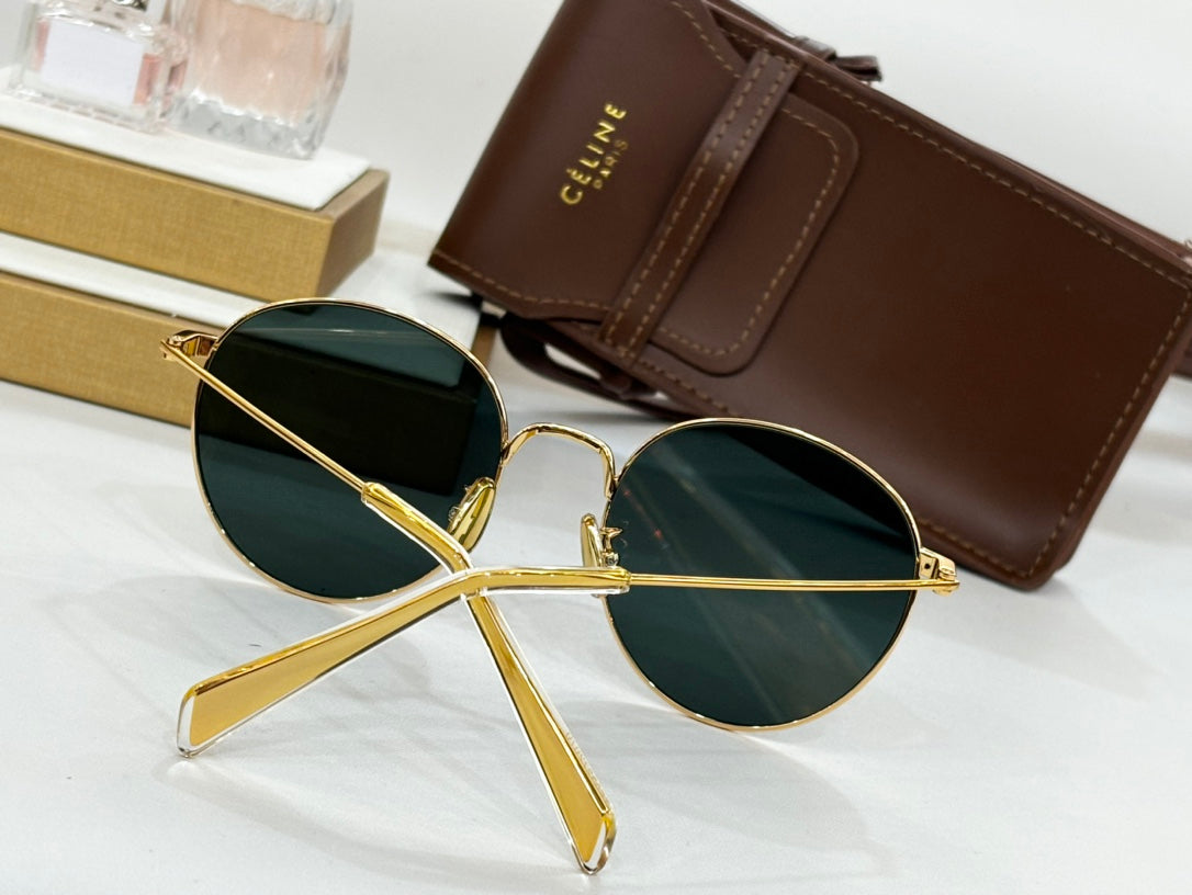 CELINE SUNGLASS CL40100 IN METAL MINERAL GLASS LENSES