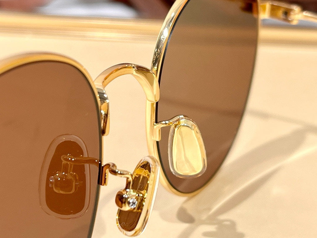 CELINE SUNGLASS CL40100 IN METAL MINERAL GLASS LENSES
