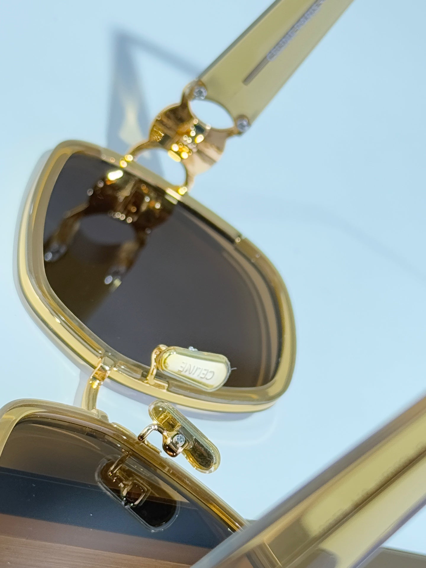 CELINE TRIOMPHE SUNGLASSES CL40250 IN METAL