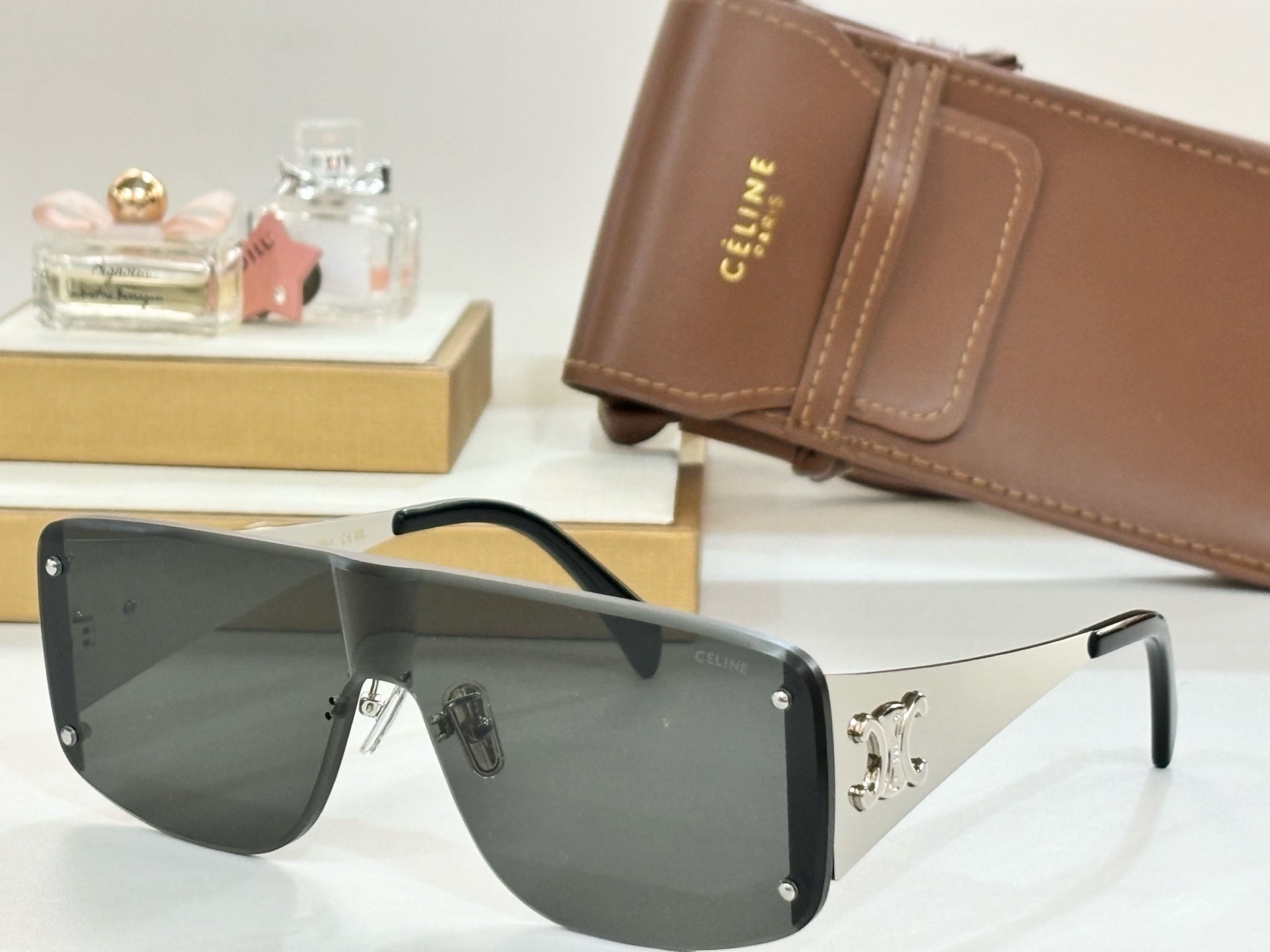 CELINE TRIOMPHE RACER SUNGLASS CL42014 IN METAL