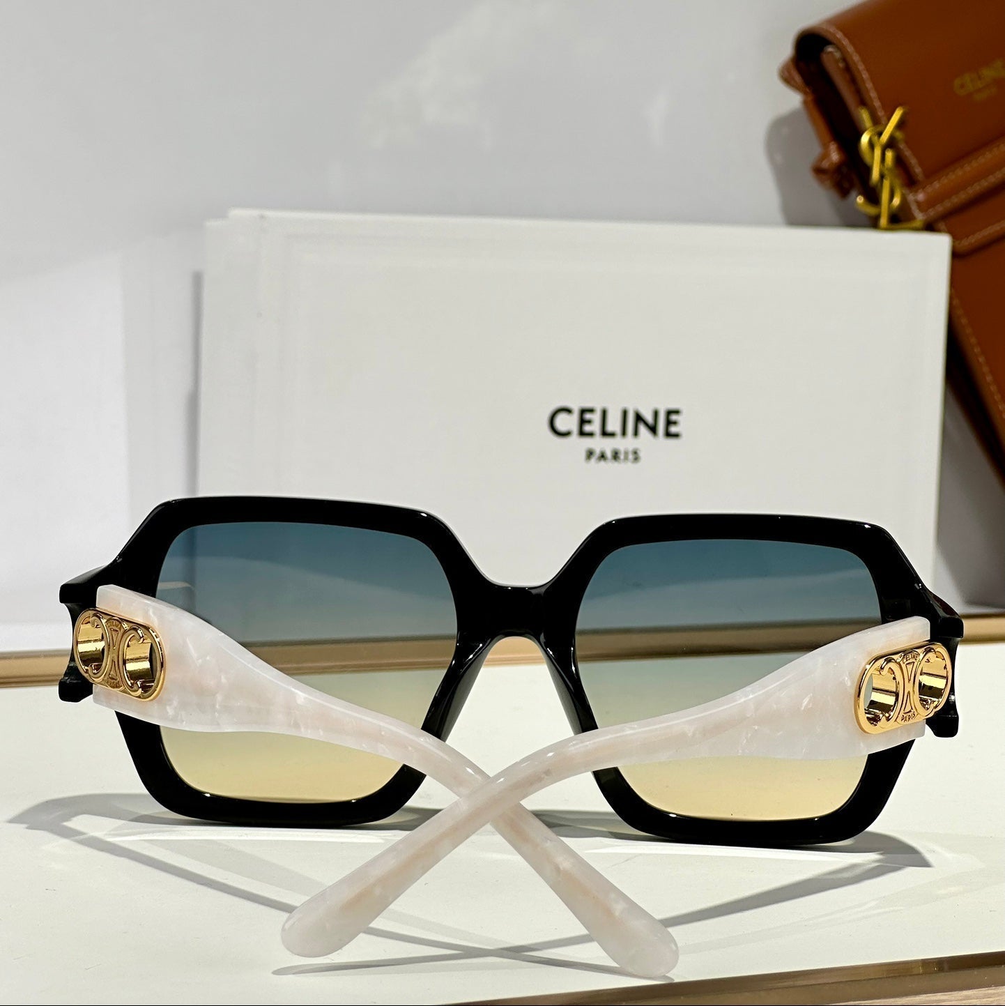 CELINE TRIOMPHE SUNGLASS CL40251U IN ACETATE
