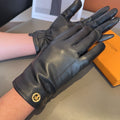 LOUIS VUITTON LV GLOVES IN BLACK LAMBSKIN 466819
