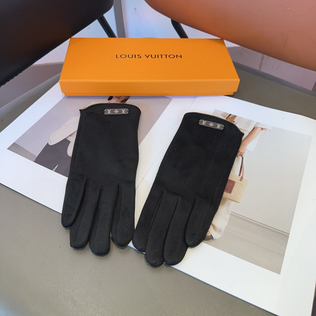 LOUIS VUITTON LV GLOVES IN BLACK WOOL 467979