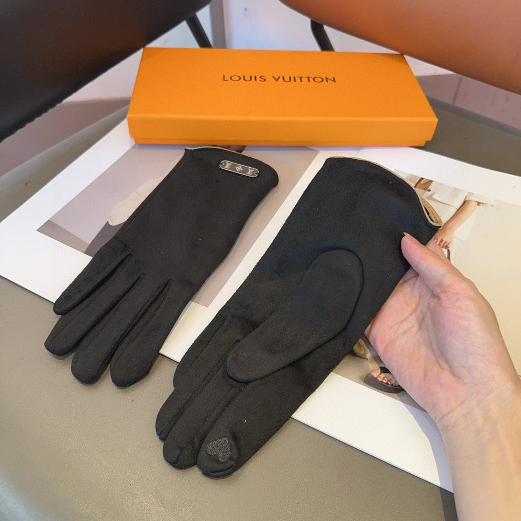 LOUIS VUITTON LV GLOVES IN BLACK WOOL 467979
