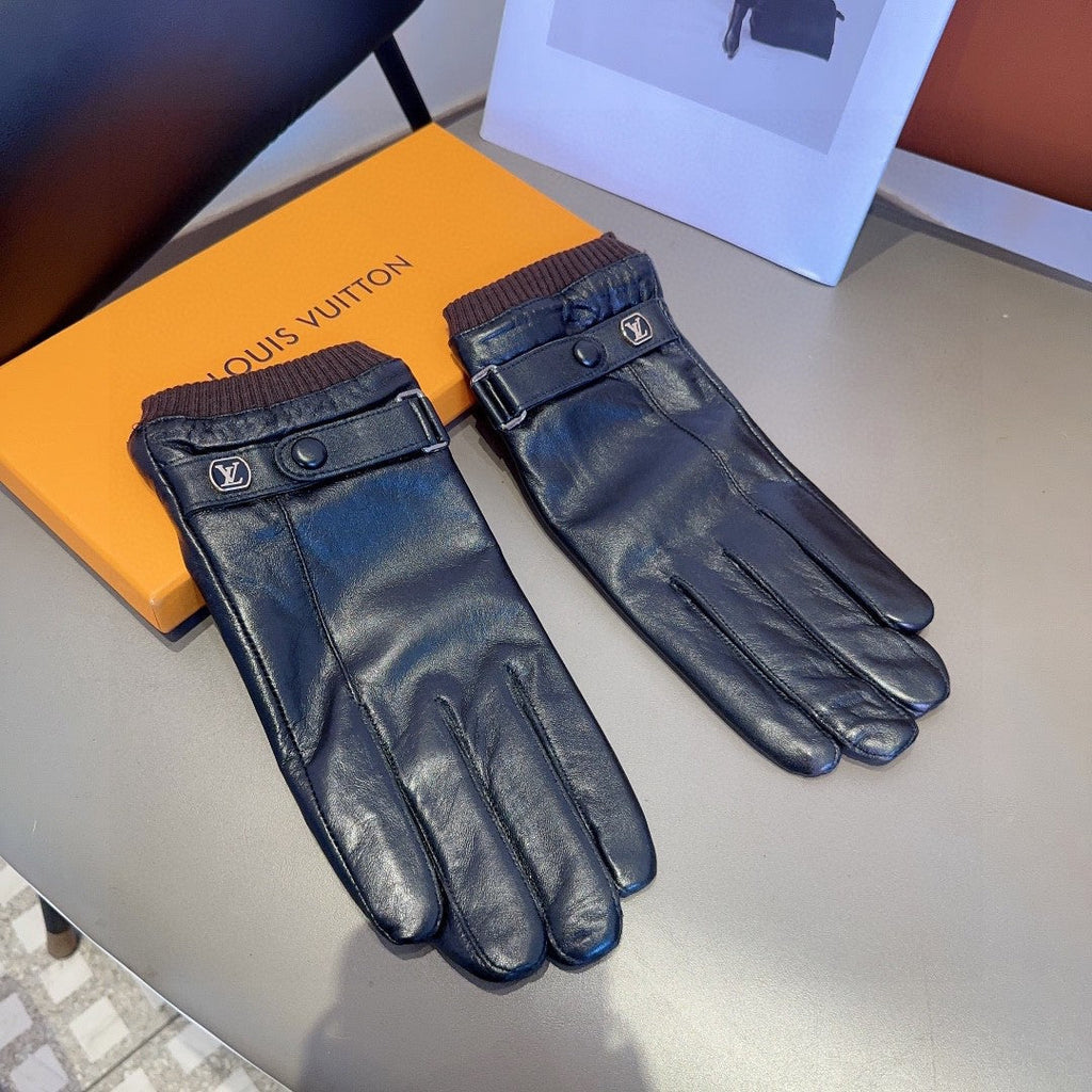 LOUIS VUITTON LV GLOVES IN BLACK LAMBSKIN 467997
