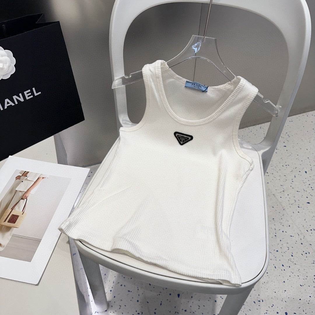 PRADA CAMISOLE 624507 IN WHITE COTTON RIBBED