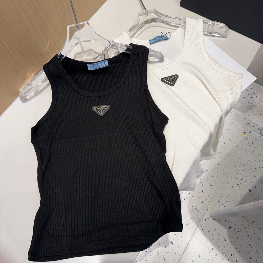 PRADA CAMISOLE 624507 IN WHITE COTTON RIBBED