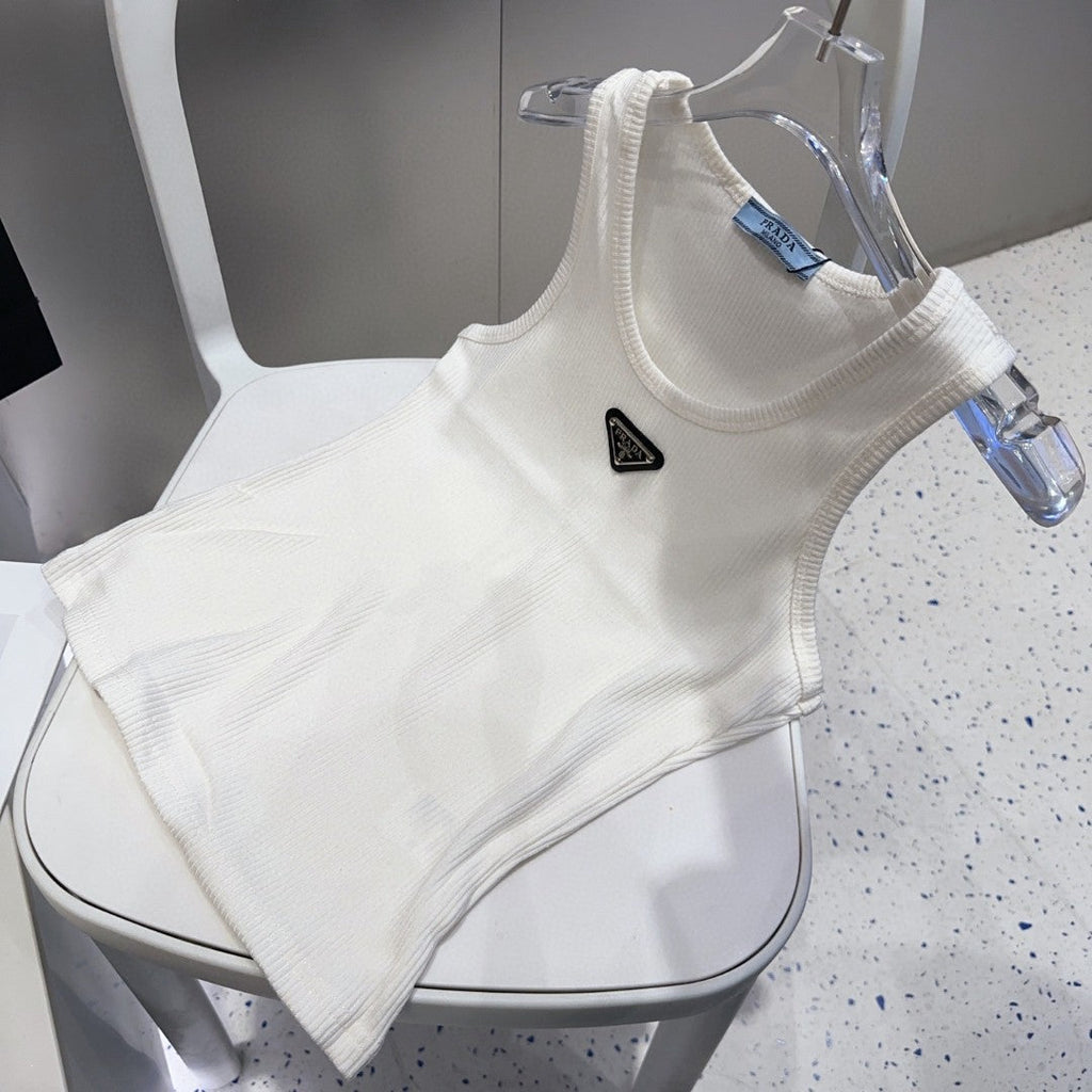 PRADA CAMISOLE 624507 IN WHITE COTTON RIBBED
