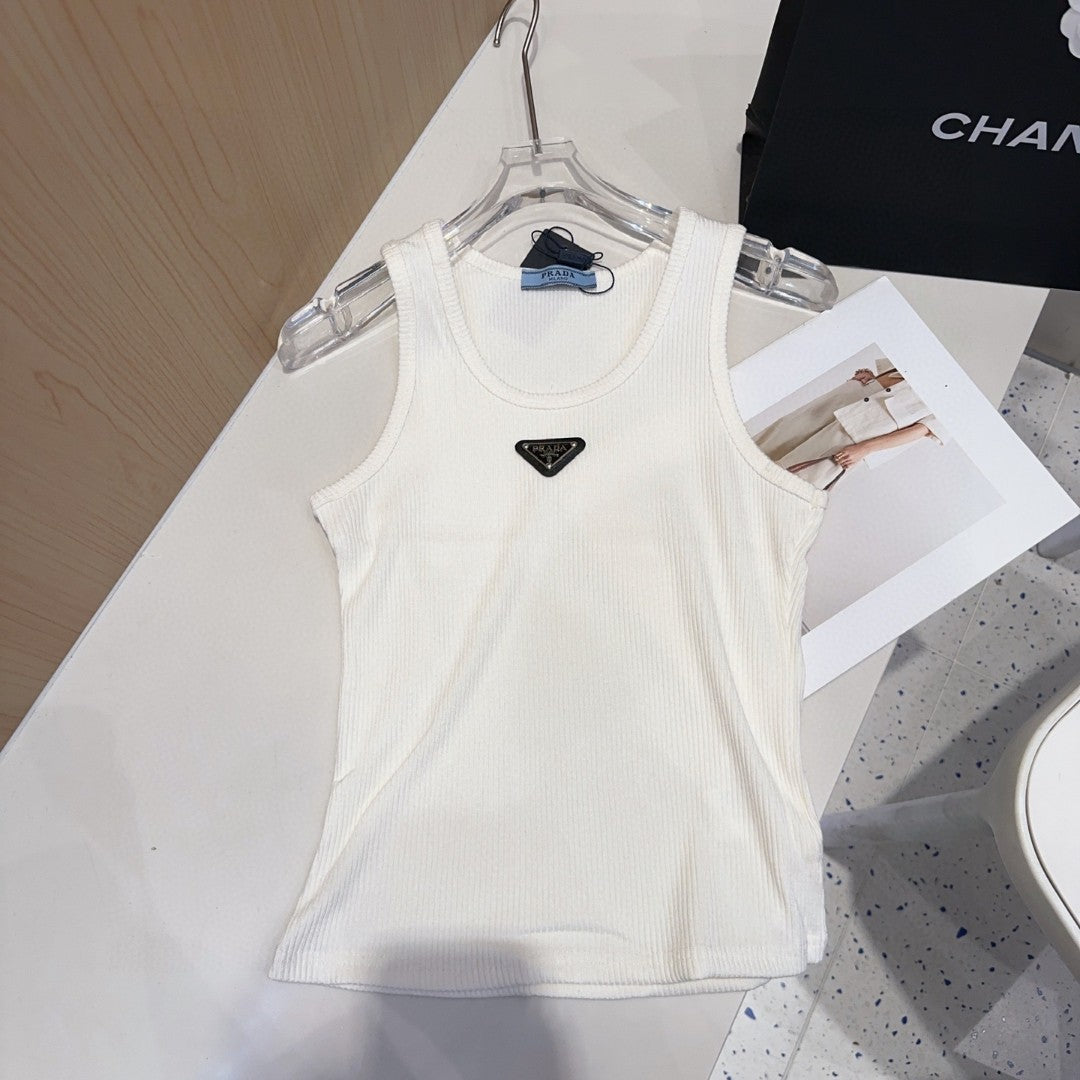 PRADA CAMISOLE 624507 IN WHITE COTTON RIBBED