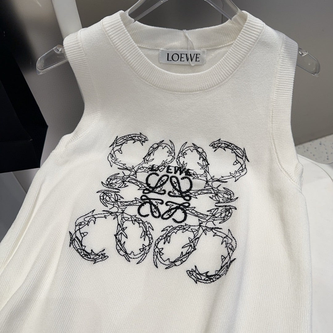 TANK TOP 633203 IN WHITE COTTON RIBBED KNIT
