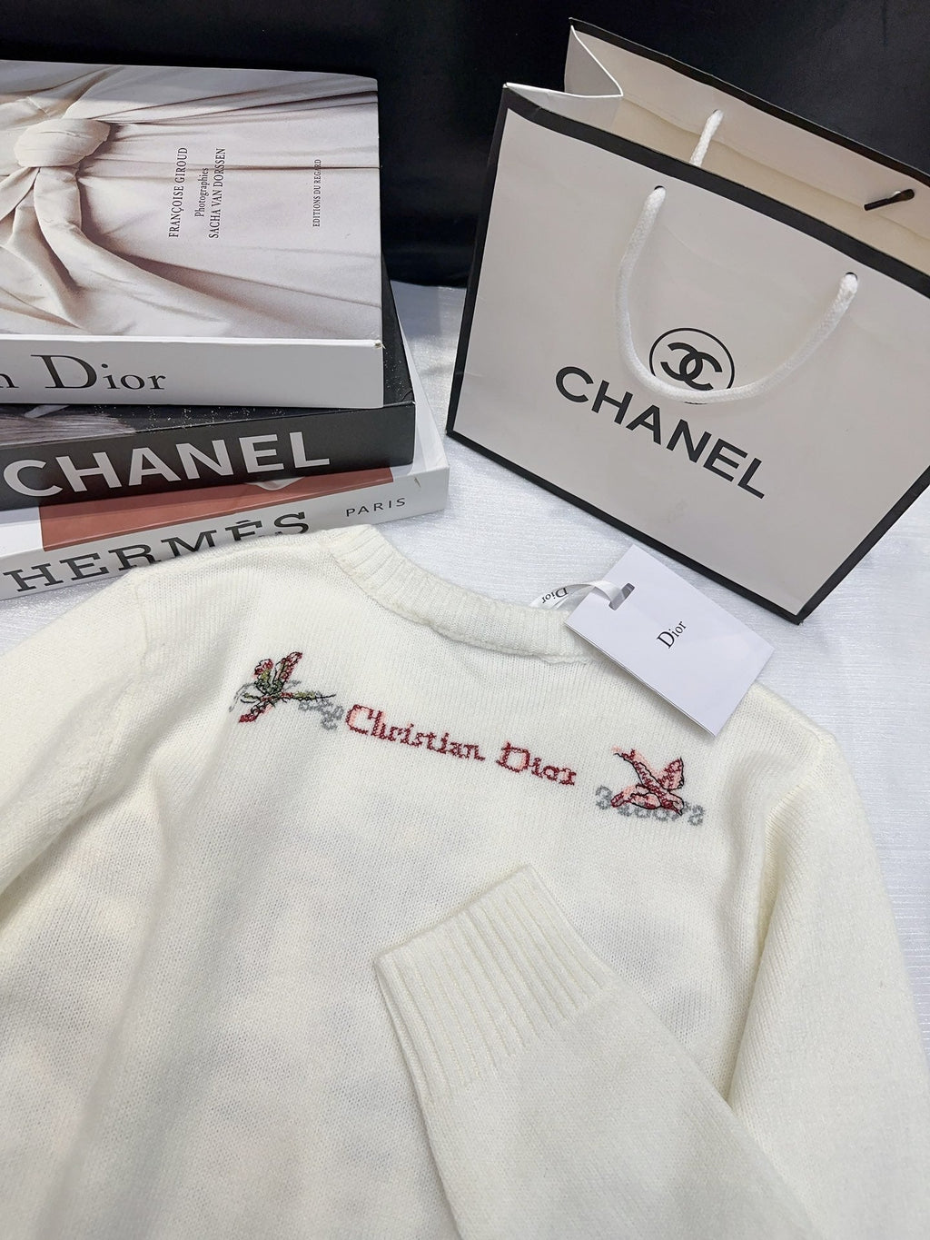 DIOR 25S LONG-SLEEVE CREWNECK SWEATER 675