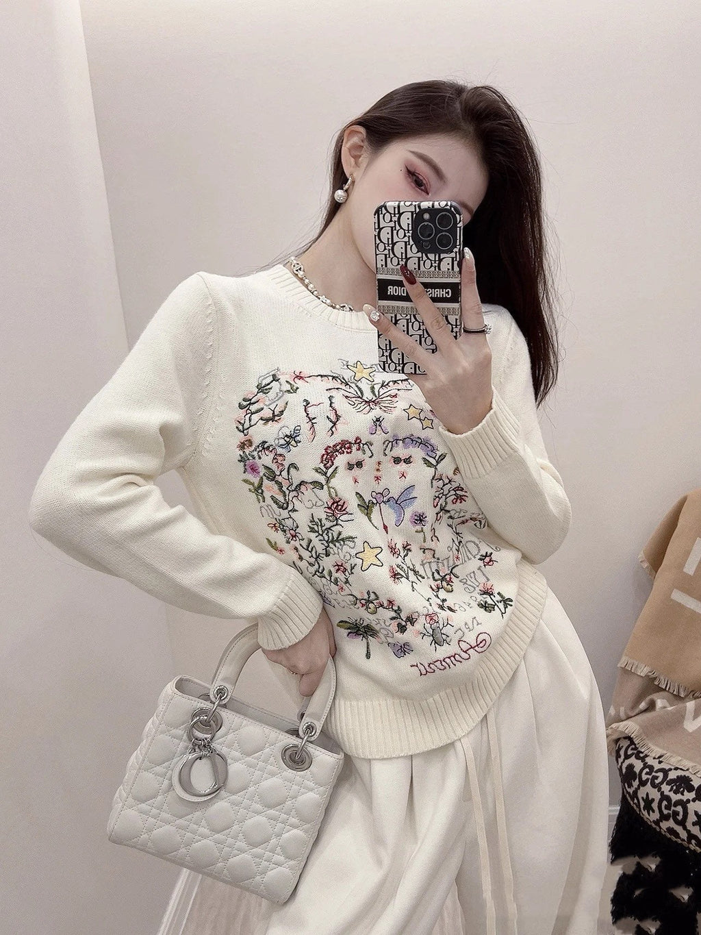 DIOR 25S LONG-SLEEVE CREWNECK SWEATER 675
