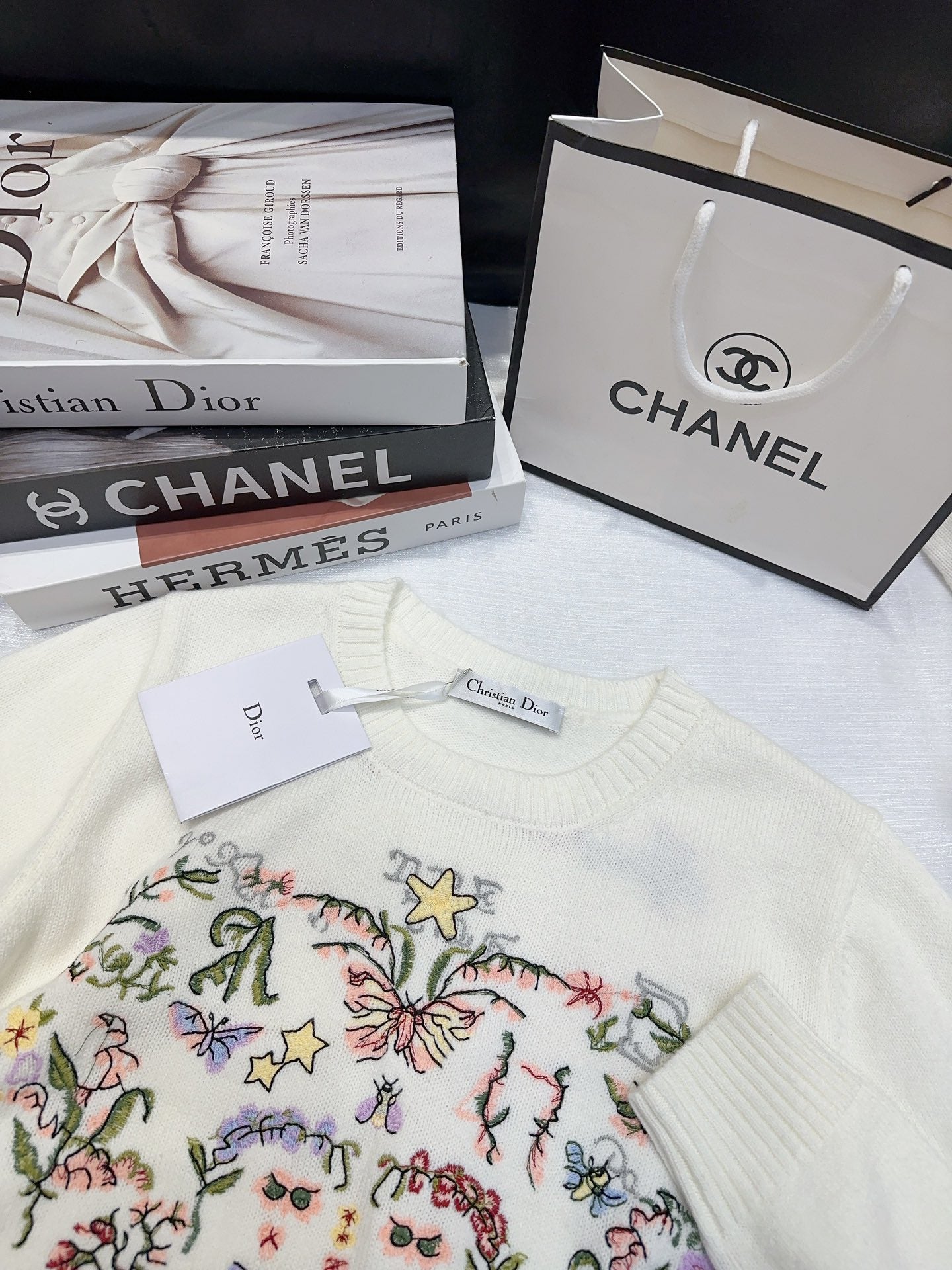 DIOR 25S LONG-SLEEVE CREWNECK SWEATER 675