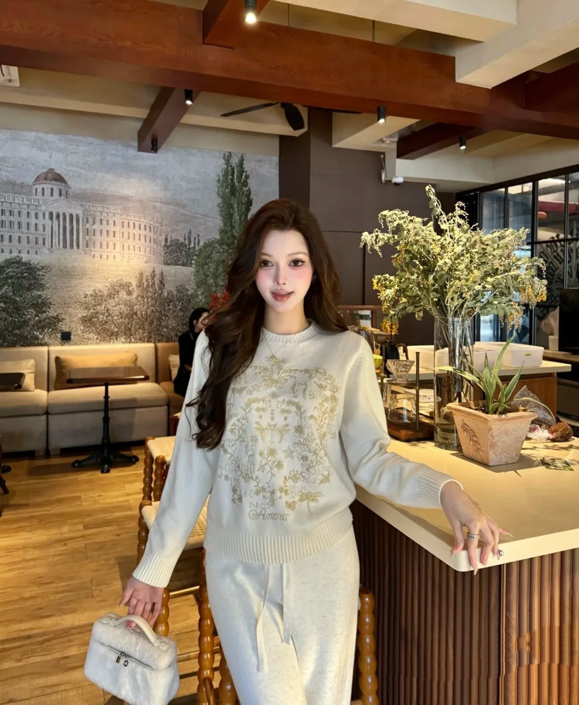 DIOR 25S LONG-SLEEVE CREWNECK SWEATER 674