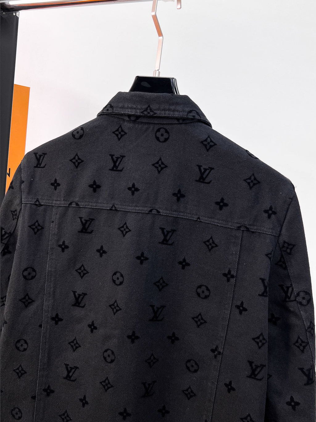 LOUIS VUITTON LV BLACK MONOGRAM DENIM JACKET 239525