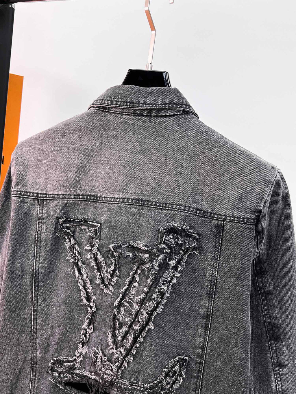 LOUIS VUITTON LV CHARCOAL BLACK DENIM JACKET 239526